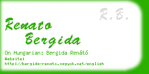 renato bergida business card